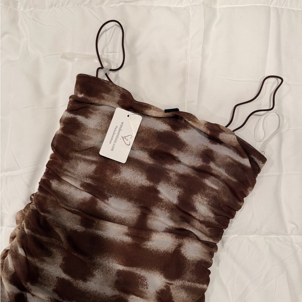 Windsor Brown Ruched Dress